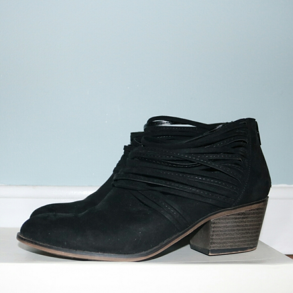 Fergalicious Black Faux Suede Boots
